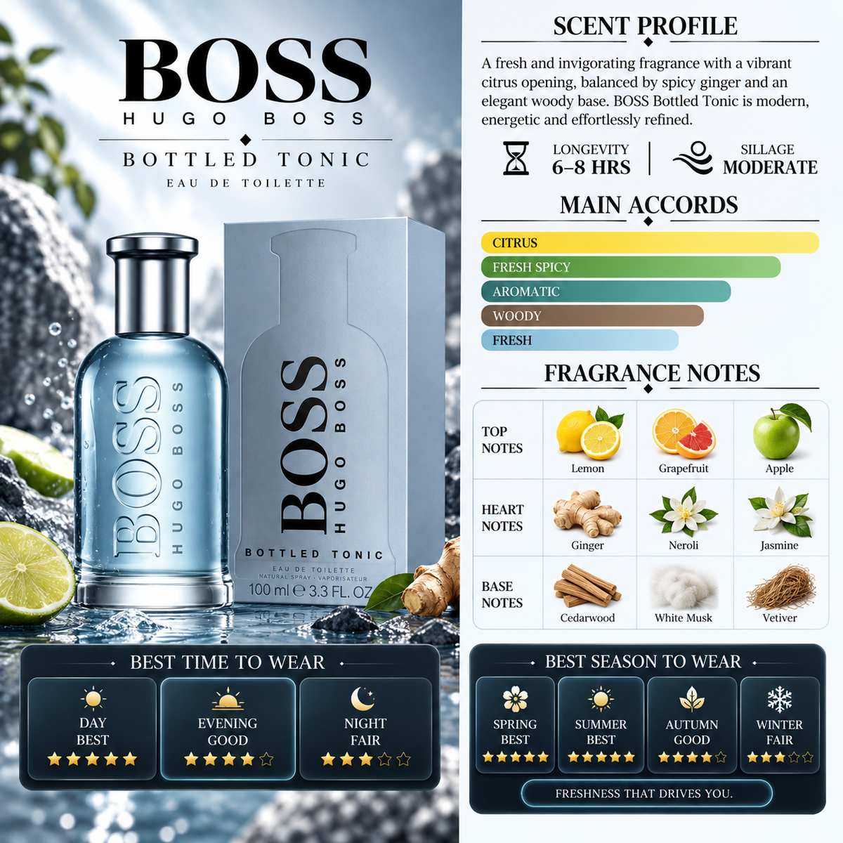 Hugo Boss Bottled Tonic EDT - Hugo Boss