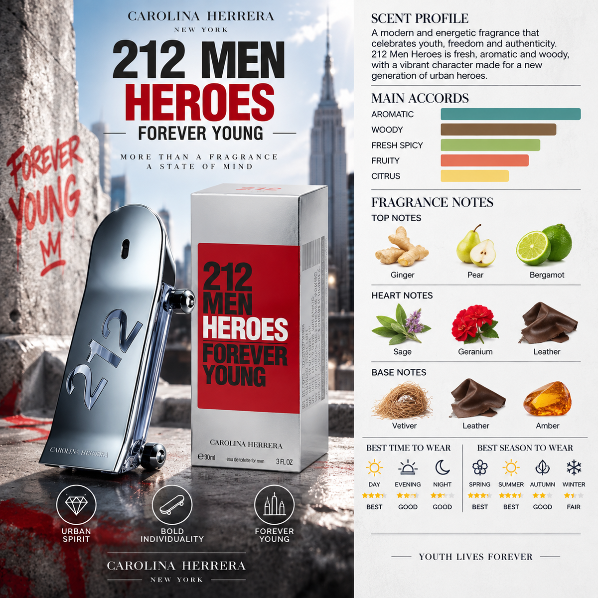 212 Heroes For Men EDT - Carolina Herrera