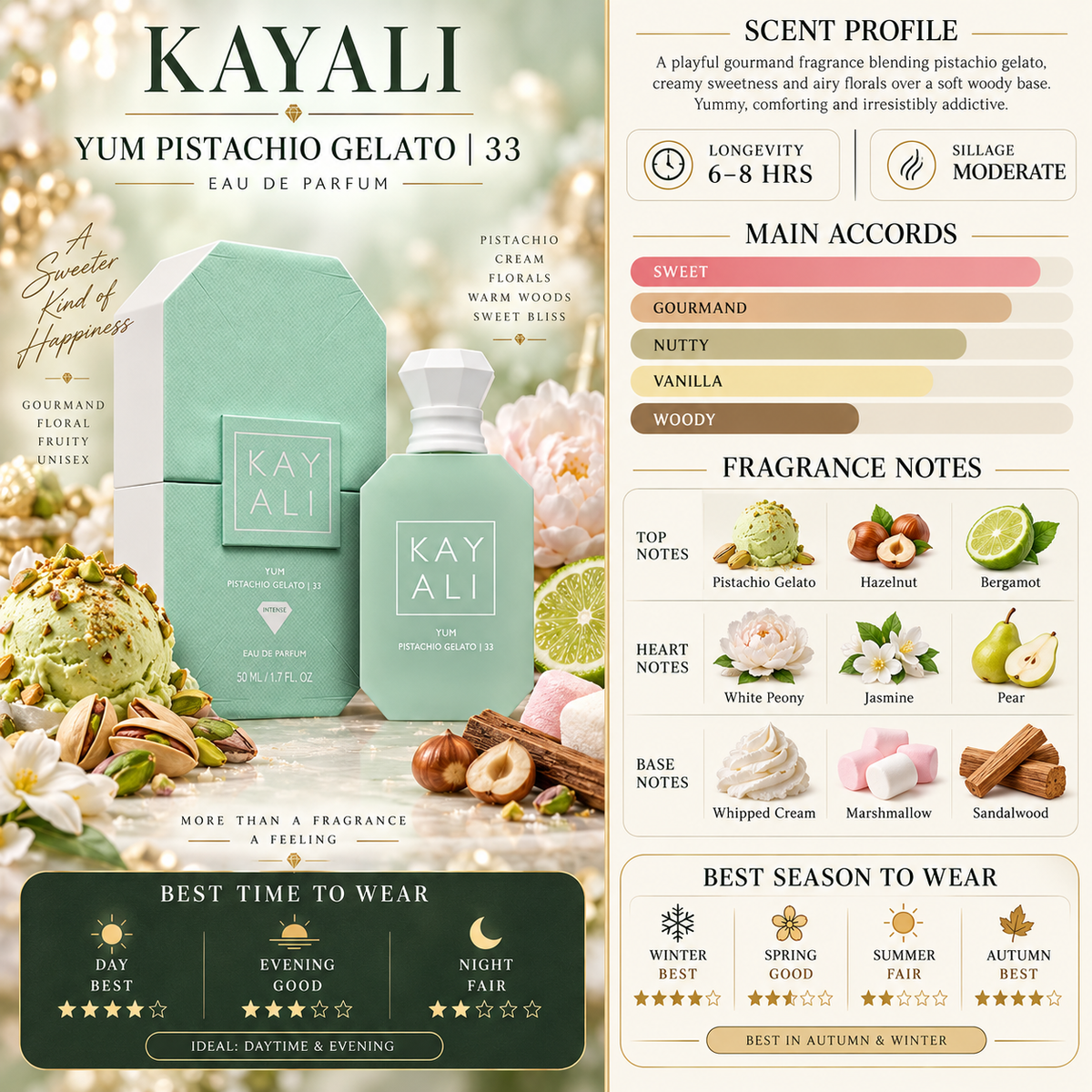 Kayali Yum Pistachio Gelato | 33 - Kayali
